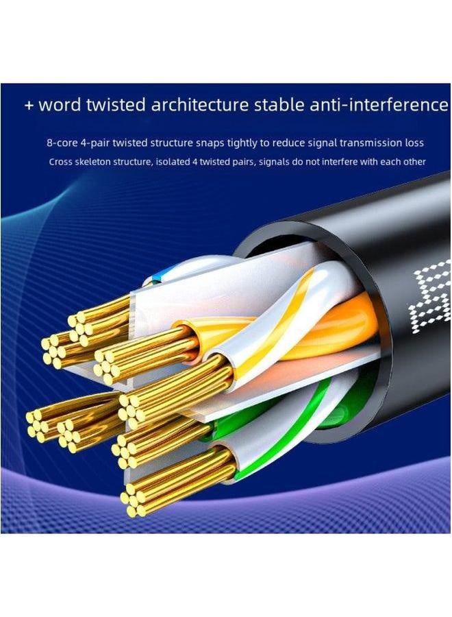 Jinghua Category 6 Network Cable CAT6 Gigabit Household Engineering Computer Broadband Router 8-core Twisted Pair Jumper-Color:Black-Line Length:40 M - Image 4